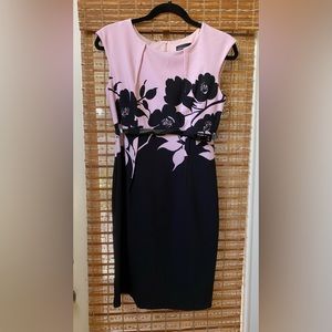 Connected Apparel Pink and Black Dress